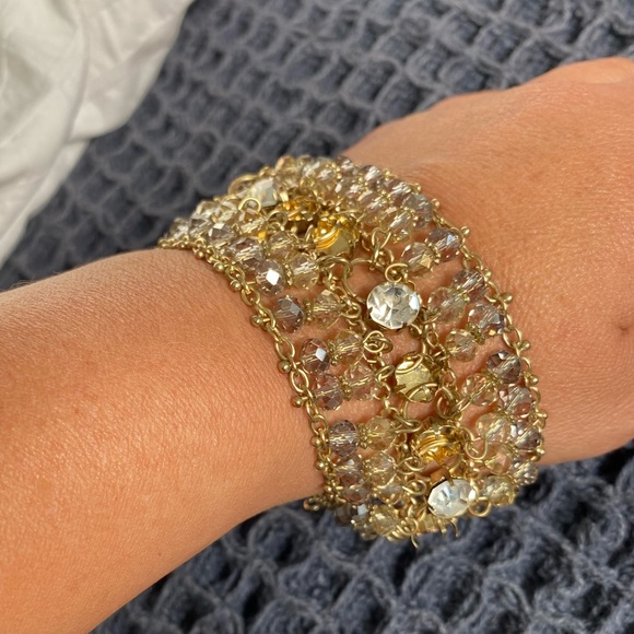 Crystal and Stone evening bracelet - Picture 2 of 7